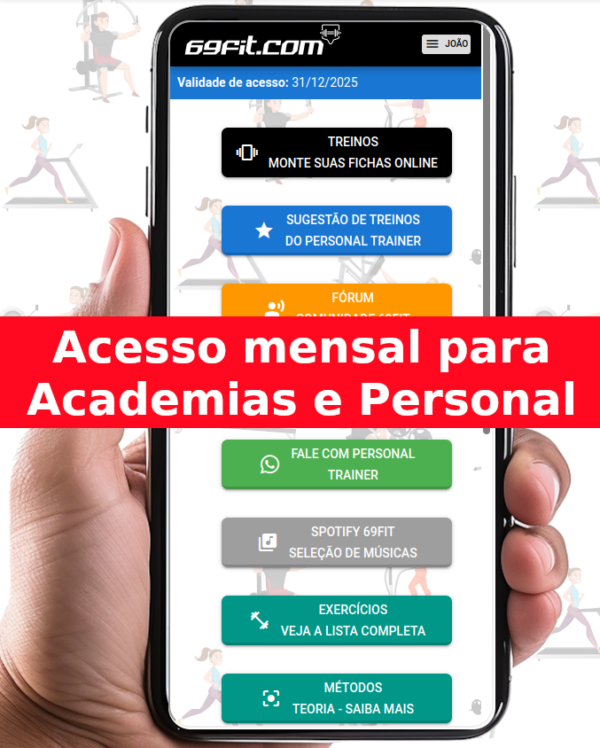 1 mês de acesso - Licenças avulsas de alunos para personal trainer ou academia (qtd mínima 2)