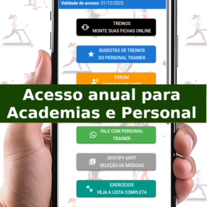 12 meses de acesso - Licenças avulsas de alunos para personal trainer ou academia