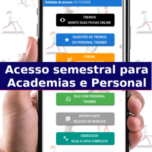 6 meses de acesso - Licenças avulsas de alunos para personal trainer ou academia (qtd mínima 2)