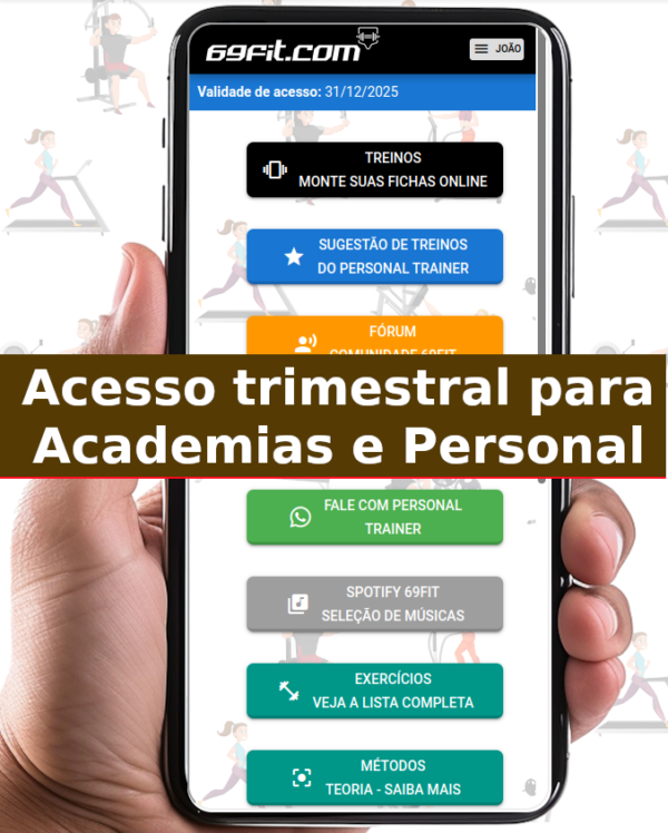 3 meses de acesso - Licenças avulsas de alunos para personal trainer ou academia (qtd mínima 2)